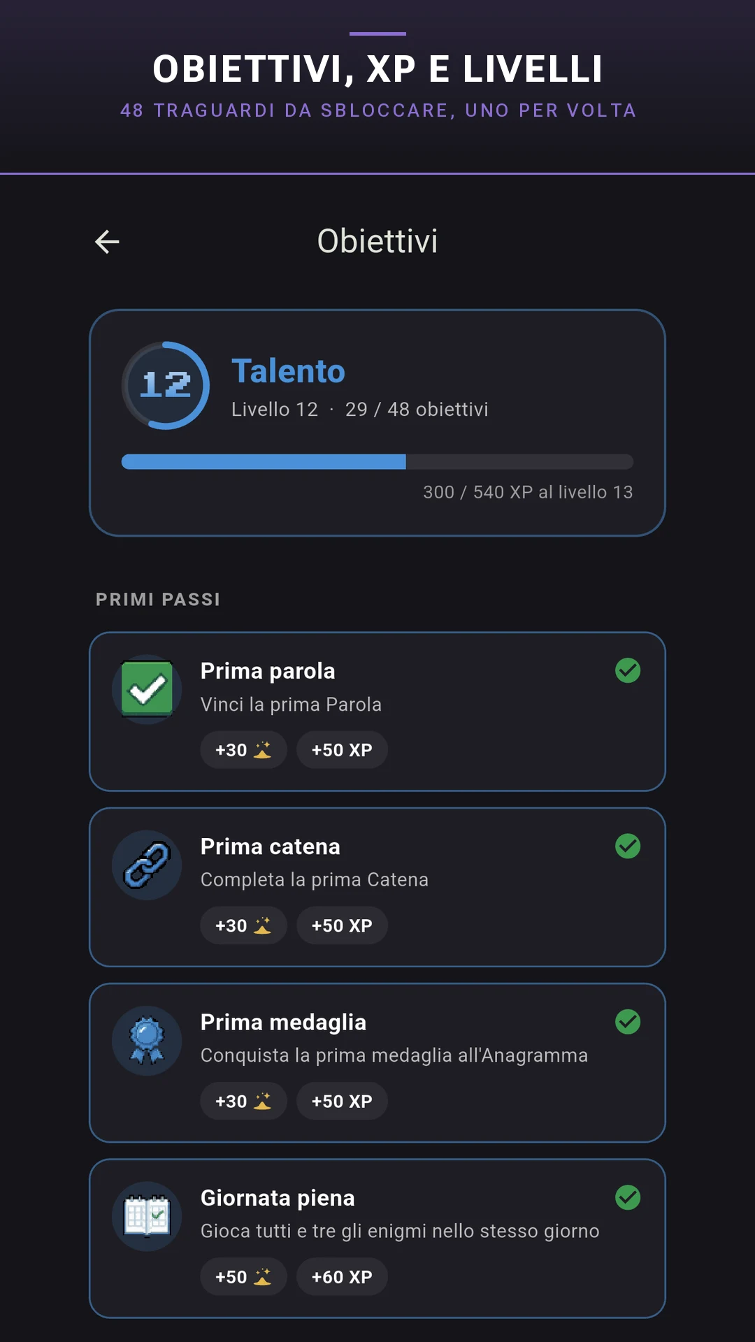 Tre Enigmi: Parole e Anagrammi screenshot